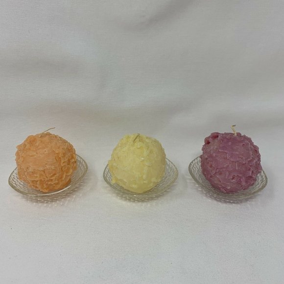 PartyLite #Q21003 & #P9207 - Sorbet Delight Candles & Mini Ball Trio Holders NIB